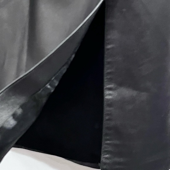 Bebe Butter Soft Black Genuine Leather Straight Skirt size 8-10, 30" waist Y2K - Picture 4 of 15